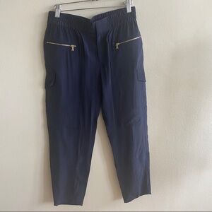𝅺COPY - Club Monaco 100% Silk Navy Pants Sz 0